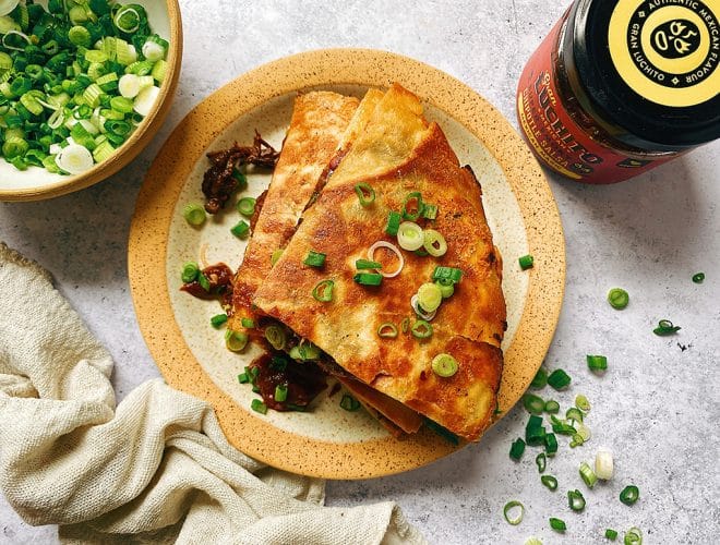 Mexican Food - Beef Quesadilla with Chipotle Salsa
