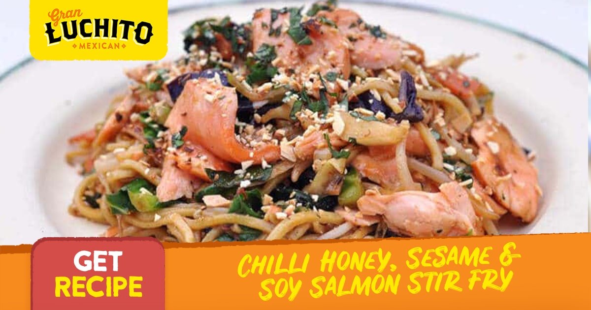 Salmon Stir Fry with Sticky Chilli Honey