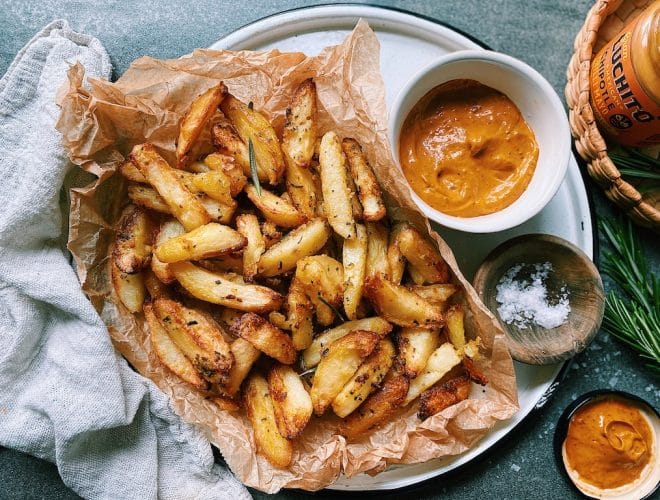 Crispy Homemade Chips Finished Dish