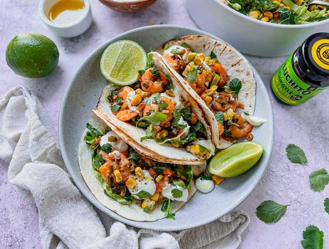Chipotle Prawn Tacos, Mexican seafood