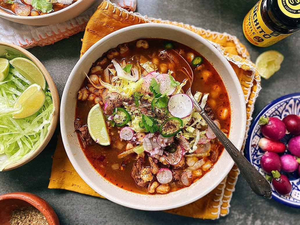 Pozole Soup Recipe With Beef And Chipotle | Gran Luchito
