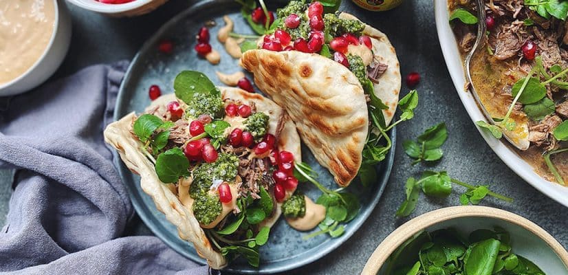 Pulled Lamb Flatbreads