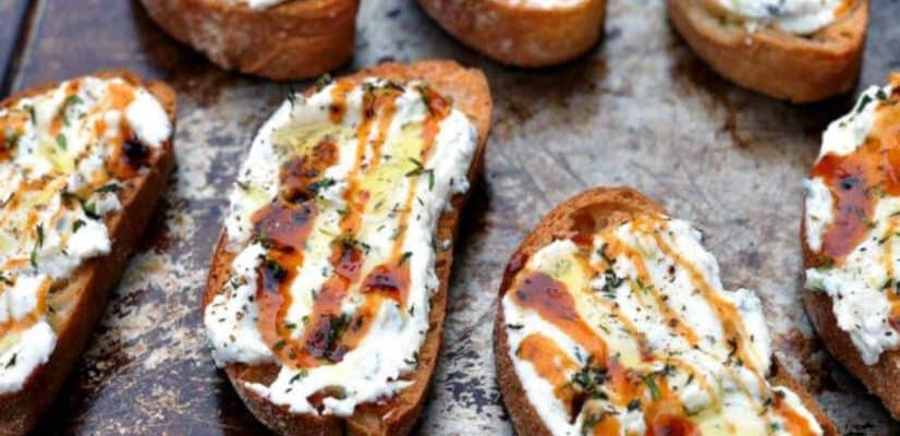 Ricotta Bruschetta With Chipotle Honey