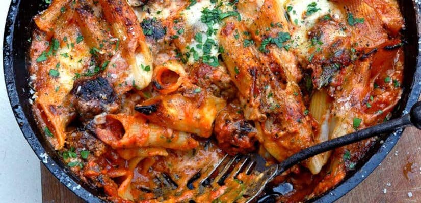 chipotle meatball pasta bake recipe