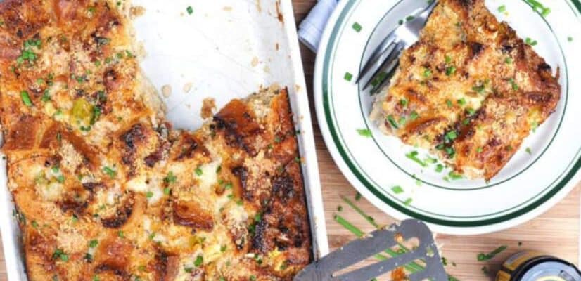 Savoury Bread and Butter Pudding