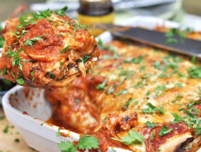 Slow Cooked Chicken Enchiladas