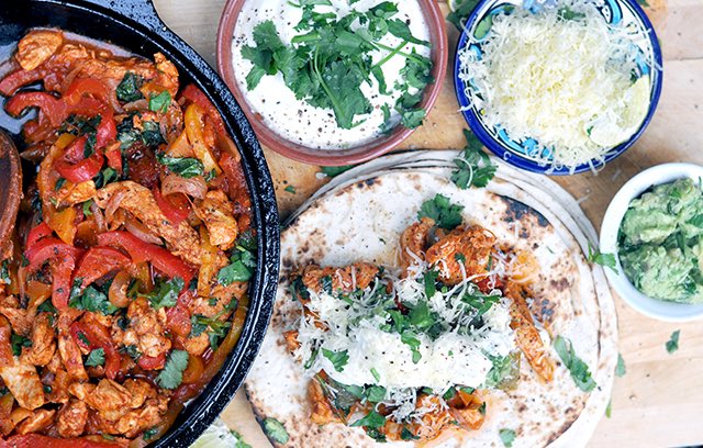 mild version of fajitas- Non-Spicy Mexican Food