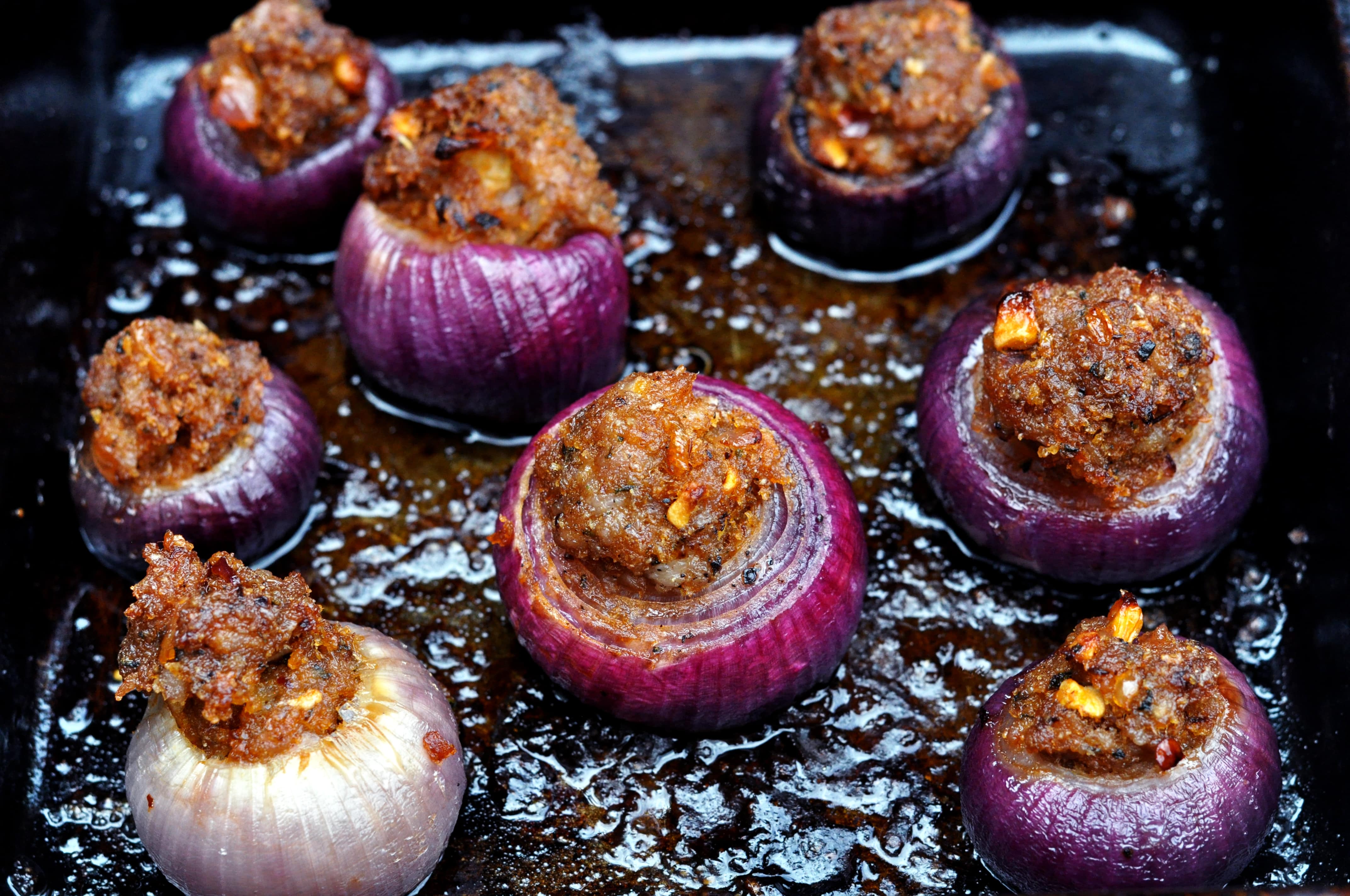 Sausage Stuffed Onions
