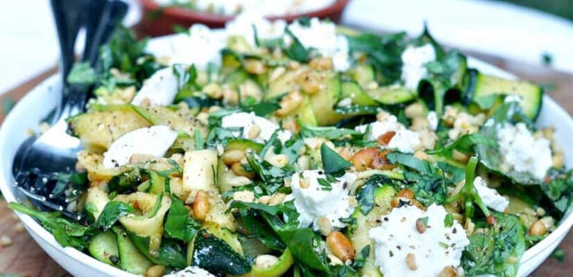 Courgette Salad with Ricotta & Pine Nuts