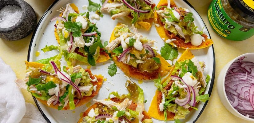 Mexican Street Food Recipes featuring Chicken Tostadas