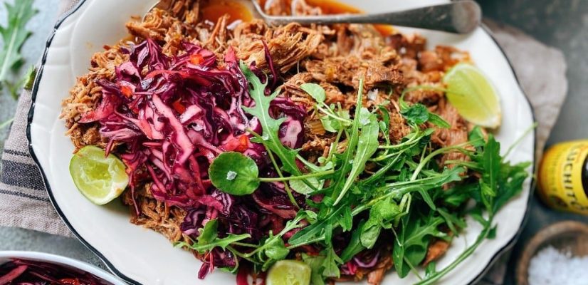 Receta de cerdo desmenuzado en olla de cocción lenta con pasta de chipotle  | Gran Luchito