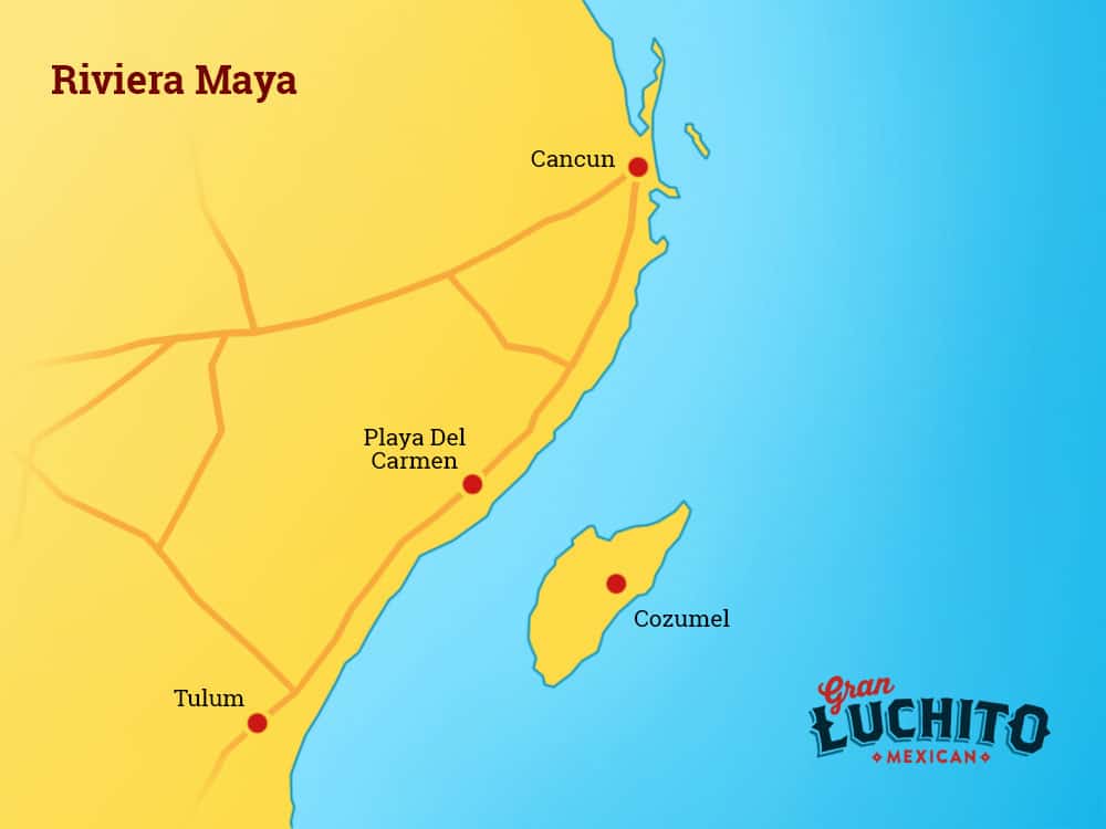 riviera maya mexico map Guide To Riviera Maya Mexico Gran Luchito Mexican