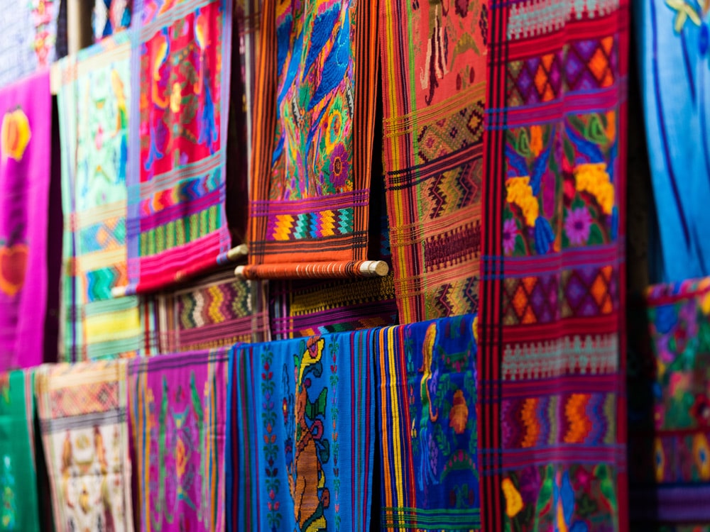 Oaxaca Market Colourful Textiles 