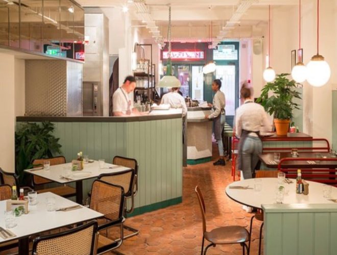 interior of restaurant Corazon