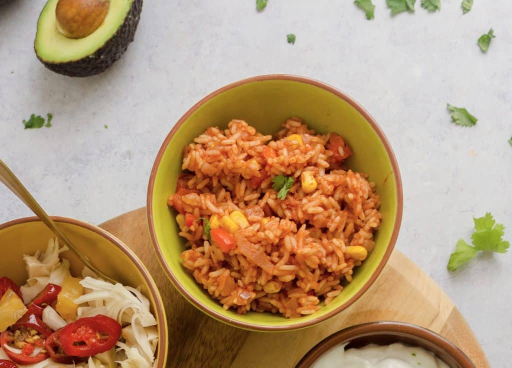 Mexican Rice finished dish