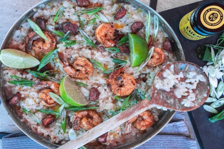 Prawn and Chorizo Risotto Recipe Gran Luchito Mexican