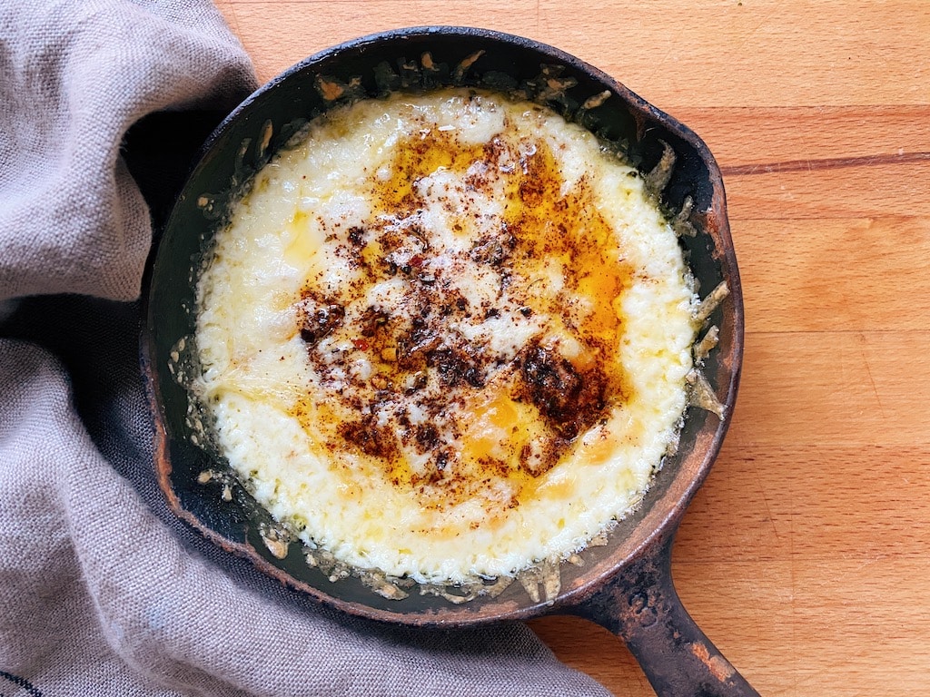 Quick Cauliflower Queso prep step