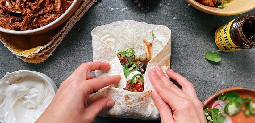 how to roll a burrito