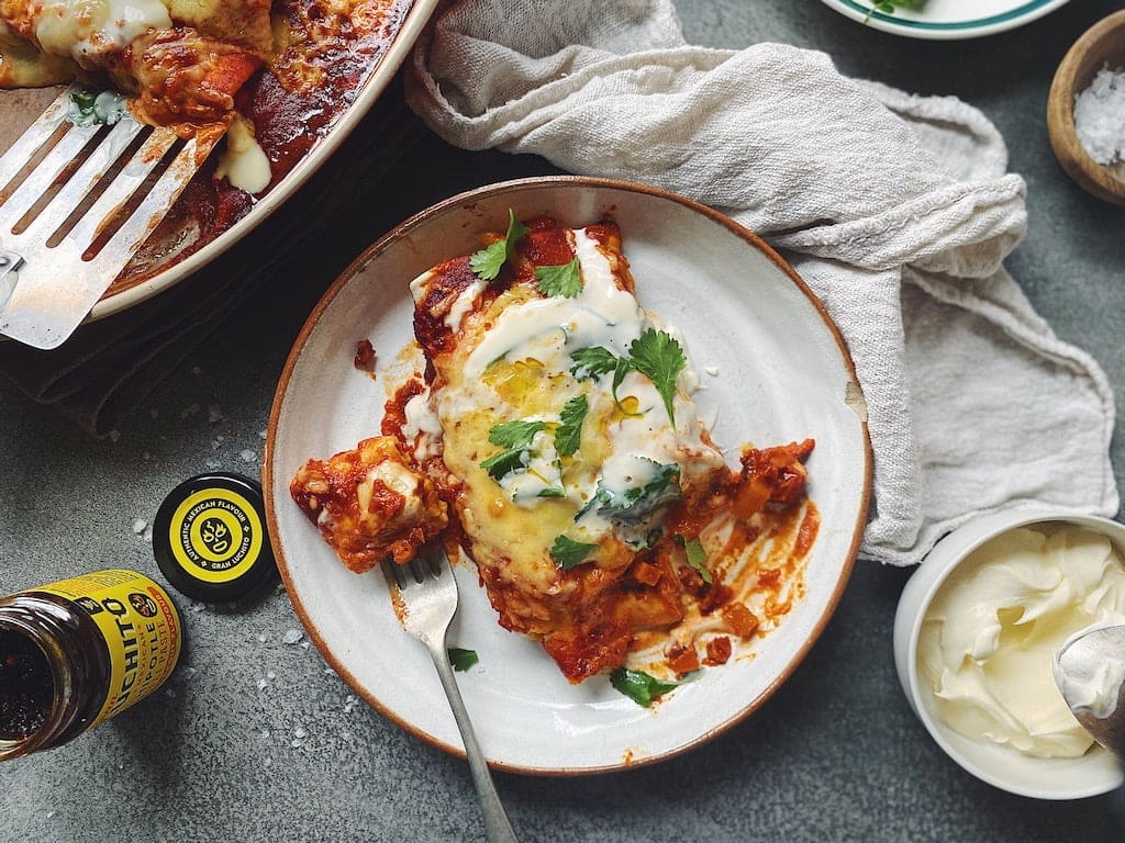 Chorizo Enchiladas With Winter Veg