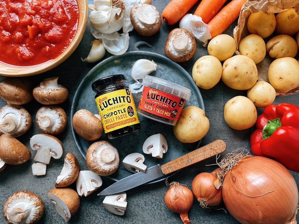 Vegan Mexican Stew ingredients