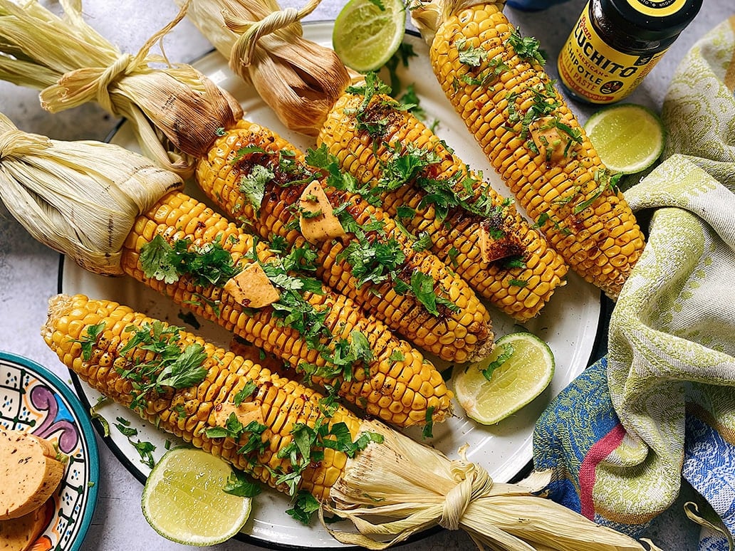 Serve Parrillada with Mexican BBQ Corn
