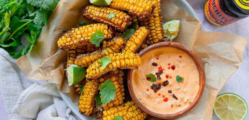 Corn Ribs with Macha Mayo