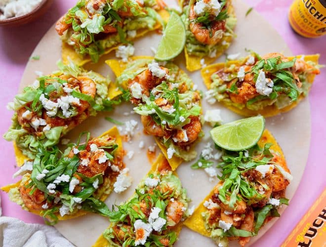 Mexican Street Food Recipes with Shrimp Tostadas