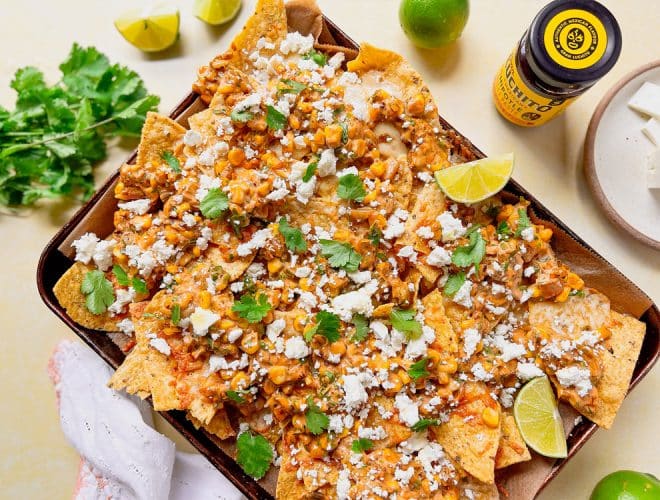 Mexican Street Food Recipes featuring Street Corn Nachos dish