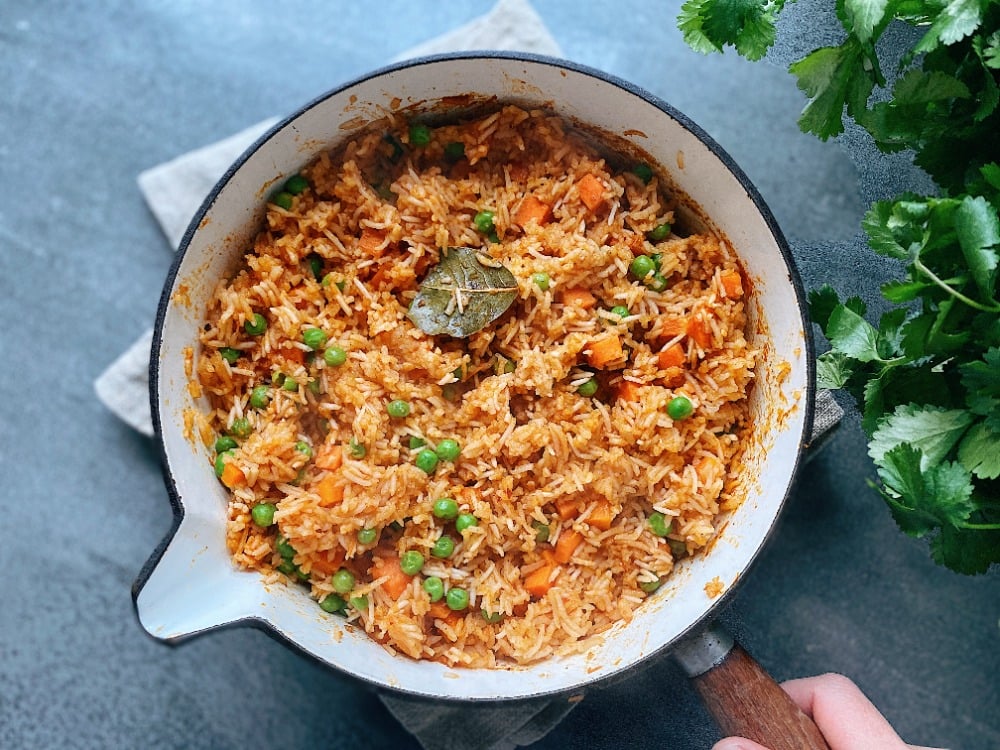Chile Colorado with Mexican Rice