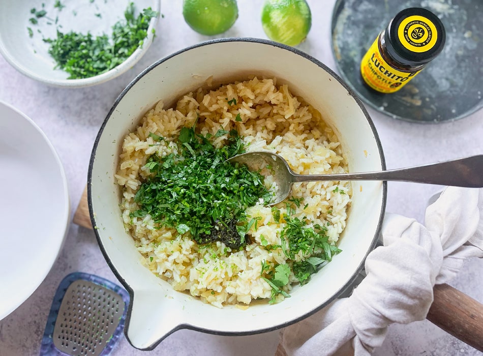 Lime and Coriander Rice prep landscape 2