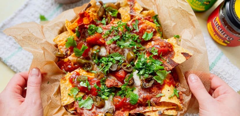 finished dish Air Fryer Nachos