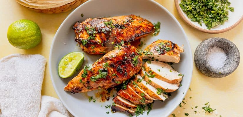 Tequila Lime Chicken FInished Dish - Easy Mexican Recipe