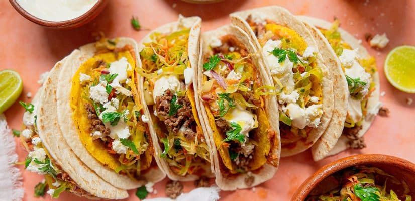 Double Decker Taco finished dish - what to serve with tacos