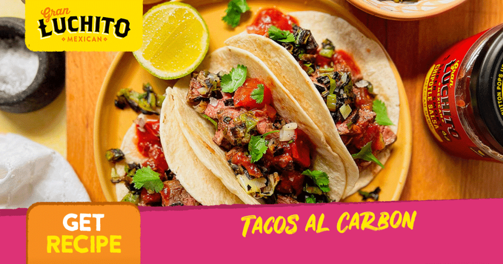 Caribbean Coast Mexico popular street food is Tacos Al Carbon