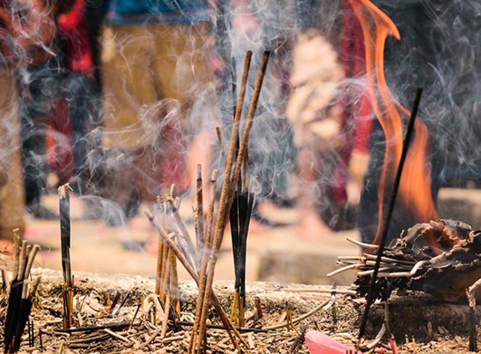 Day of the Dead incense burning