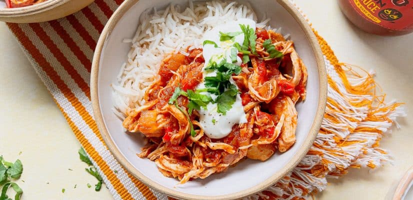 Slow Cooker Chicken Chilli finished dish