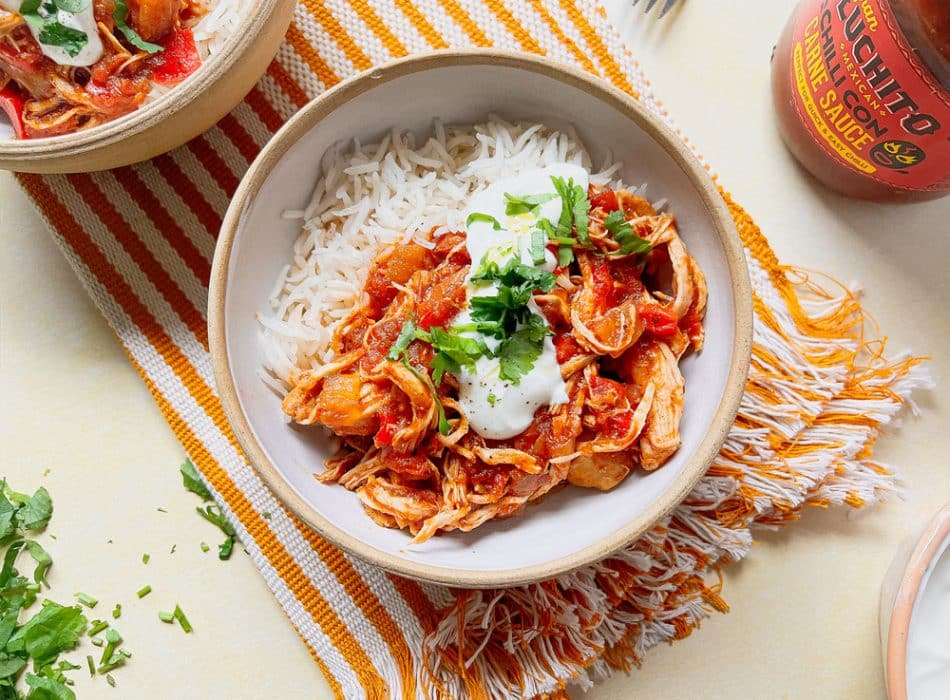 Slow Cooker Chicken Chilli finished dish - Family Favourites