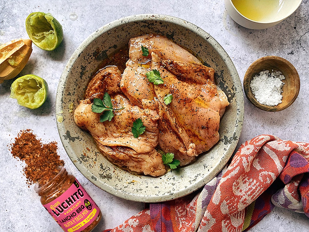 Chicken Tacos prep step