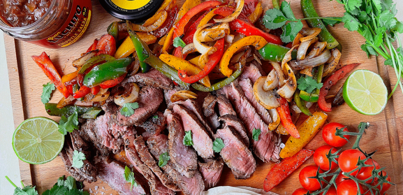 Fajita Platter prep step, fajita recipe