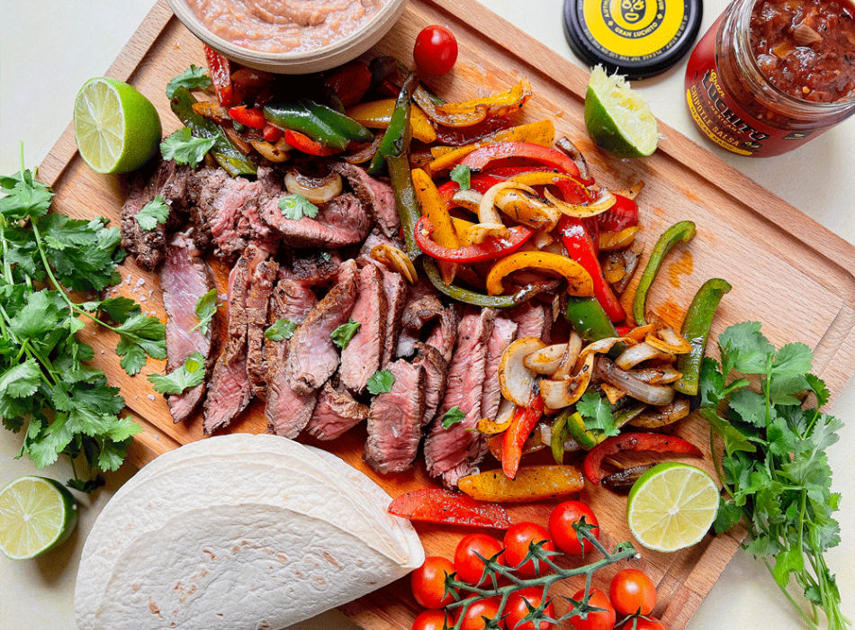 Fajita Platter finished dish- Mexican BBQ