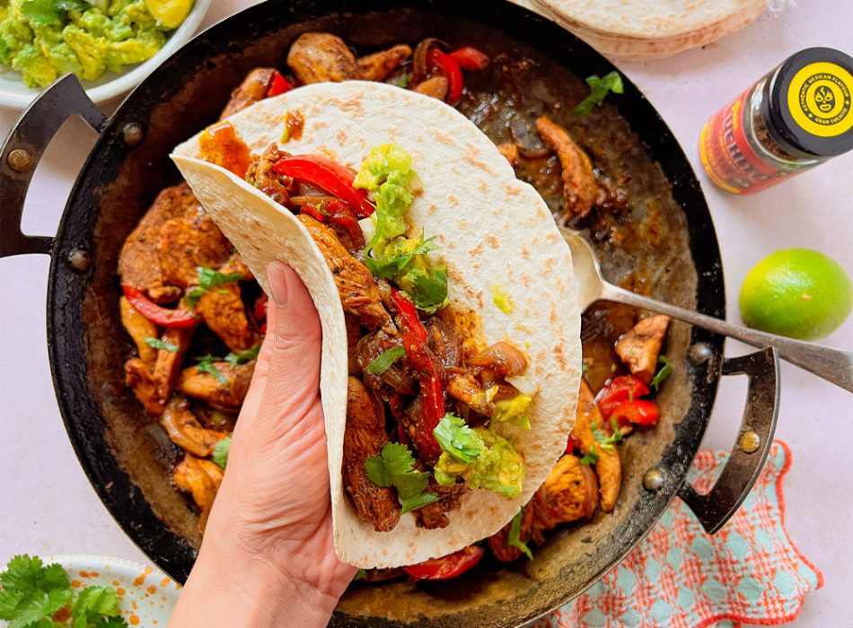 Spicy Chicken Fajitas prep step