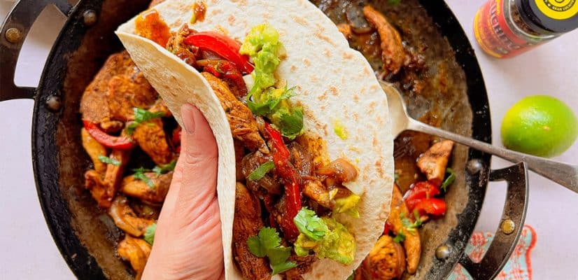 Spicy Chicken Fajitas prep step