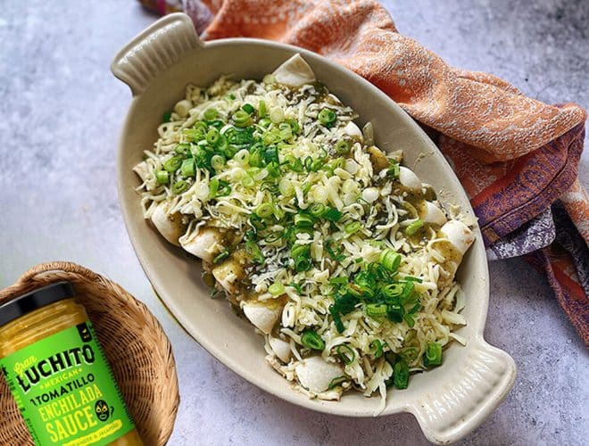 Green Chicken enchiladas