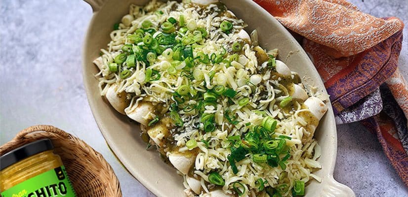 Green Chicken enchiladas