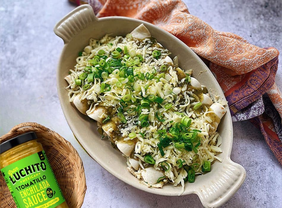 Green Chicken enchiladas