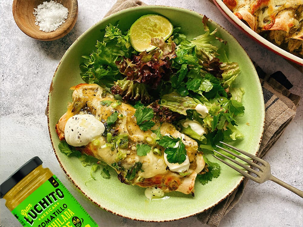 Green Chicken Enchiladas