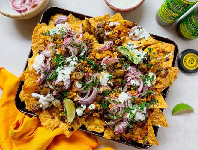 Pulled Pork Nachos finished dish