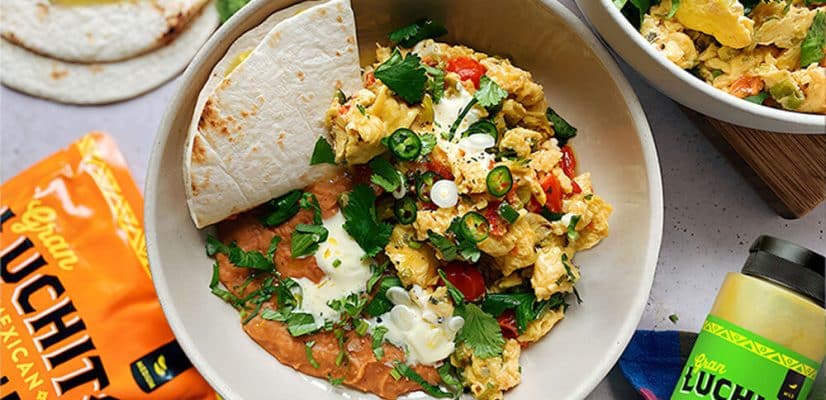 Mexican Scrambled Eggs finished dish