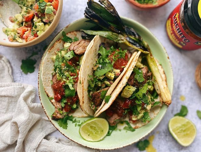 carne asada steak tacos