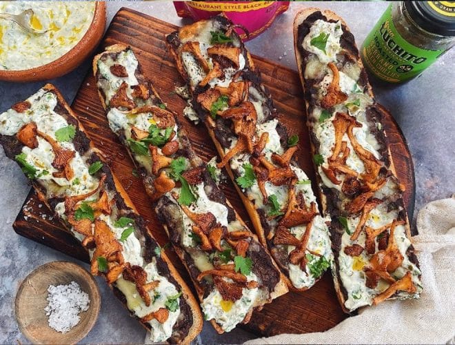 Mushroom Molletes finished dish